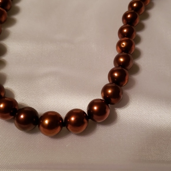 Great present! Copper brown pearls - Picture 2 of 2